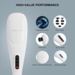 MEGAWISE Handheld Back Massager | Deep Tissue Percussion Relief for Back, Neck, Shoulders, Waist Legs, Full Body for Improved Blood Circulation and Fatigue Relief (Pearl White 6Ft Corded) - Image 8