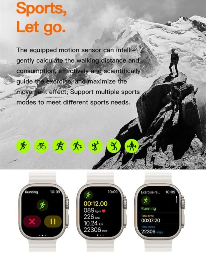 Smart Watch - 2.09" Smartwatch Fitness Tracker with Blood Oxygen Heart Rate Sleep Monitor, Local Music, Answer/Make Calls, Exercise Modes IOS Android Phones Compatible for Men Women Kids (Black) - Image 5
