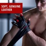 Weightlifting Gloves for Gym Fitness Crossfit Bodybuilding - Workout Gloves for Men & Women - Dominator Leather Crossfit Cross Training Gloves Wrist Strap Wrap - Best Weight Lifting Gloves with Wrist Support for Heavy Lifting - 1 Year Replacement Warranty - Image 9