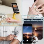 Smart Ring Fitness Tracker Sleep Tracking Heart Rate Monitor Pedometer, Waterproof Activity Tracker Fitness Ring Steps Counter, Gesture Controls for Short Video, 8 Days Last, Classical Gold, #10 - Image 6