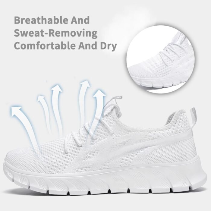 Women's Running Shoes Lightweight Walking Sneakers Tennis Athletic Lace Up Gym Casual Fashion Fitness Sports Soft Sole Mesh Workout Comfortable - Image 5