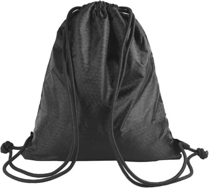 Drawstring Backpack Bag, Waterproof Draw String Back Sack with Zip Pocket, Gym Drawstring Bags Swim Bag for Men Women - Image 3