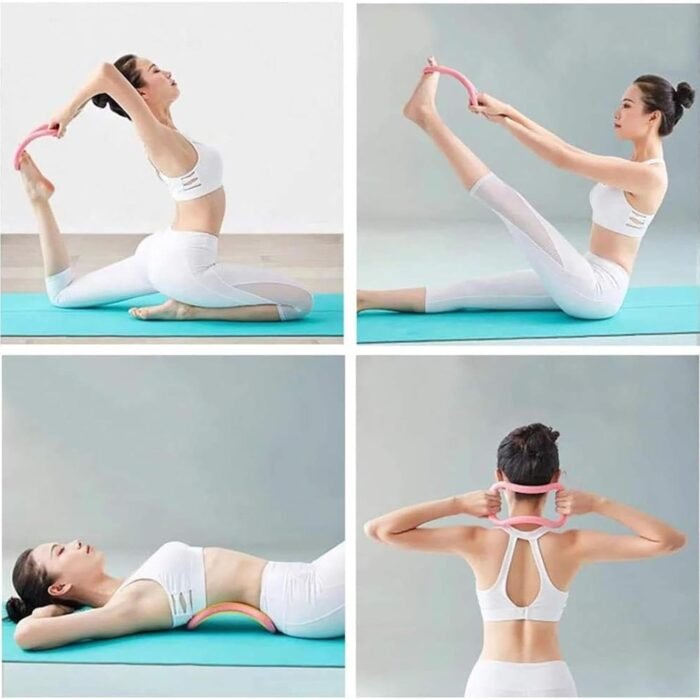 2 Pieces of Yoga Ring,Physical Exercises for Leg Calves Fitness Circle,Yoga Equipment Training Ring Exercise Workout Yoga Circles Pilates Circle Stretch Resistance - Image 5