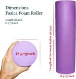 Small Size Low-Medium Density EVA 4 Inch Foam Roller for Back &Leg Pain; Sore Muscle Recovery; Trigger Point Massage Roller Ø3.75x18inch Physical Therapy; Helps as Spine Cracker Stretcher - Image 8