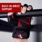 Weightlifting Gloves for Gym Fitness Crossfit Bodybuilding - Workout Gloves for Men & Women - Dominator Leather Crossfit Cross Training Gloves Wrist Strap Wrap - Best Weight Lifting Gloves with Wrist Support for Heavy Lifting - 1 Year Replacement Warranty - Image 8