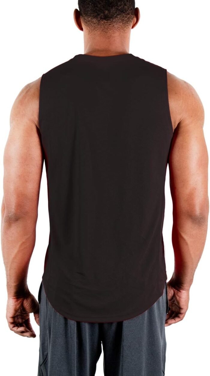 DEVOPS 3 Pack Men's Muscle Shirts Sleeveless Dry Fit Gym Workout Tank Top - Image 8