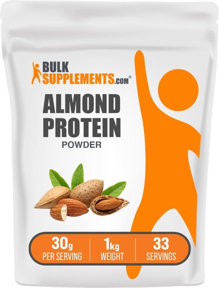 BulkSupplements.com Almond Protein Powder - Plant Based Protein, Almond Powder - Vegan, Gluten Free, & No Sugar, 30g per Serving, 1kg (2.2 lbs) (Pack of 1) - Image 2