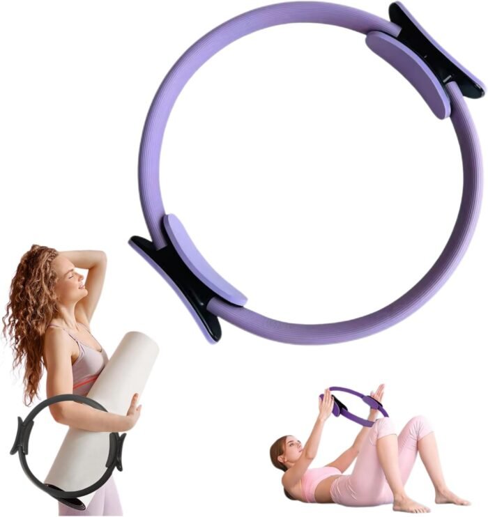 Pilates Ring Fitness Circle, Pilates Ring Fitness Trainer for Workouts Beginners Men Women,14.96" Yoga Ring for Toning Arms, Inner Thigh Workout, Toning & Pelvic Floor Exercise - Image 2