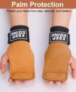 Leather Weight Lifting Gloves Wrist Straps for Weightlifting, Lifting Straps Cobra Grips Deadlift Straps Weight Lifting Straps, Gym Straps Gym Gloves for Men Weight Grips for Women - Image 7