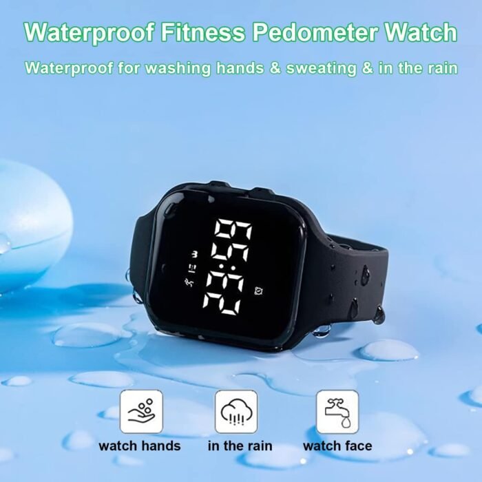 Kids Fitness Pedometer Watch Without App/Bluetooth,LED Sports Watch with Timer Calories/Distance/Step Counter,2 Alarm Clocks,21 Days Battery Life Rechargeable Digital Watch for Boy Girl Kids - Image 7