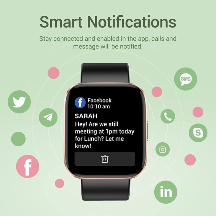 Smart Watch, Touchscreen Fitness Tracker with Heart Rate, Sleep Tracking, IP68 Waterproof Pedometer Smartwatch Compatible with iPhone and Android Phones for Women Men - Image 6