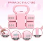 Adjustment 2-in-1 Convertible Kettlebell & Dumbbells Set , Adjustable 4 in 1 Free Weights Dumbbell Set of 2, Each 2.2 3.3 4.4 5.5lb Quick Change Weight Women Dumbbell Set for Home Gym & Outdoor Exercise Training - Image 6