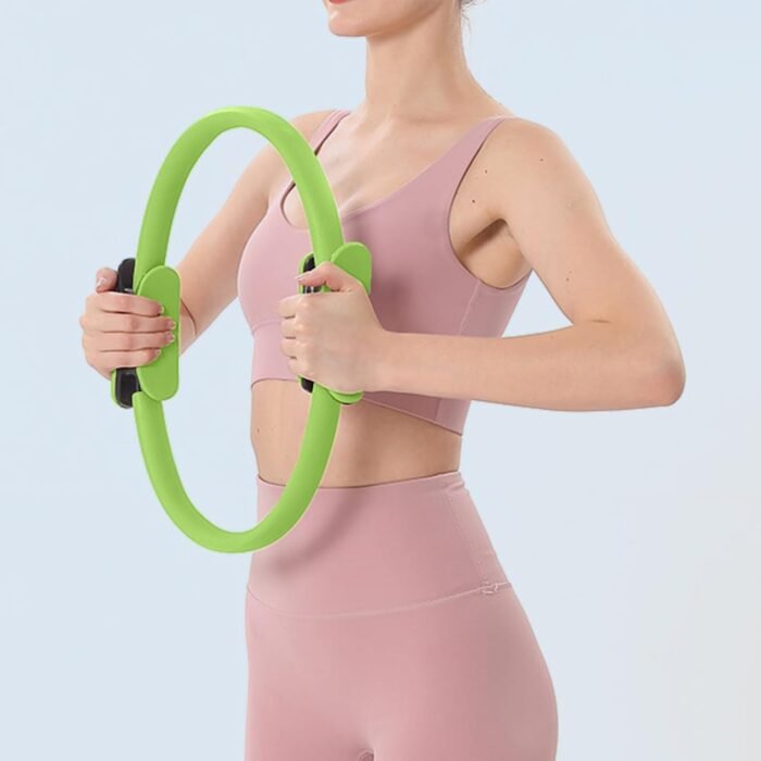 Pilates Ring, 15 Inch Pilates Fitness Circle with Non-Slip Grip Handles, Thigh Exercise, Pilates Circle, Pilate Ring Fitness Equipment for Home or Studio - Image 4