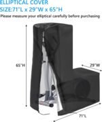 Elliptical Cover Elliptical Exercise Machine Cover for Indoor & Outdoor Home Elliptical Fitness Machine Protective Cover Waterproof & Dustproof Black - Image 3