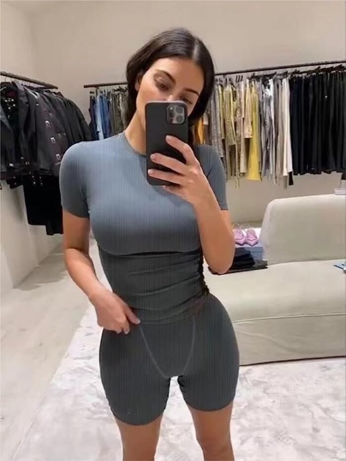ZFLM Casual Workout Two Piece Outfits for Women Fitted Crew Neck T-shirt High Waist Pants Matching Sets Streetwear - Image 4