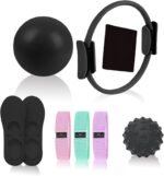 Pilates Essentials Kit for Women, Pilates Equipment, for Home Workouts with Ring and Ball Set, 3pcs Booty Bands, Yoga Bands for Stretching, Fascia Ball, Yoga Socks - Image 2