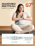 ALLJOY 67" Cordless Heating Pad for Back Pain Relief FSA HSA Eligible, 10000mAh Lower Back Massager with 3 Heat 3 Vibration, Portable Heating Pad for Cramps, Birthday Gifts for Women Men Mom Dad - Image 6