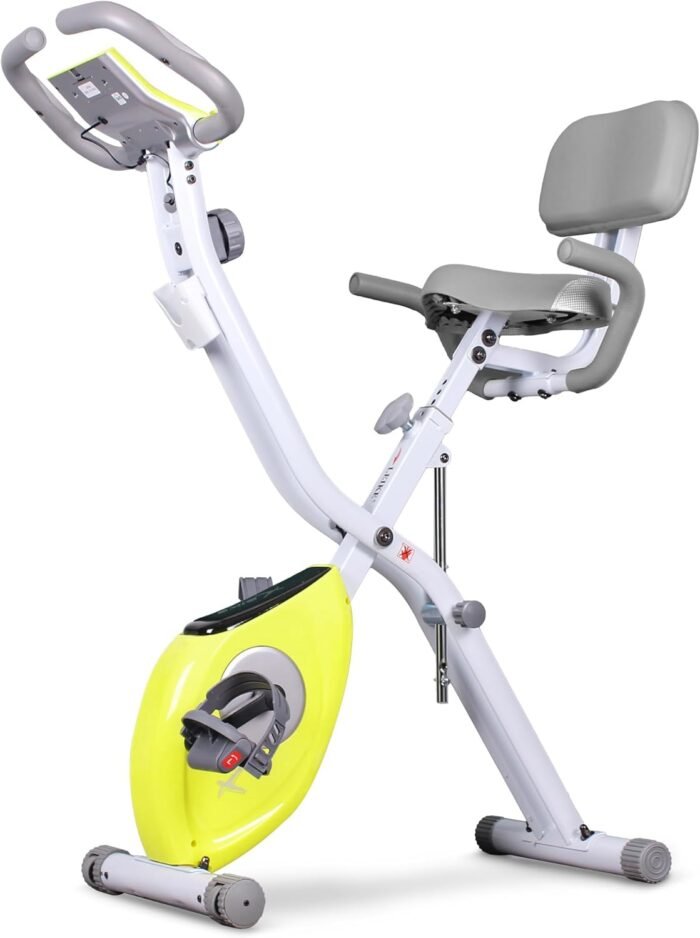 leikefitness LEIKE X Bike Ultra-Quiet Folding Exercise Bike, Magnetic Upright Bicycle with Heart Rate,LCD Monitor and easy to assemble - Image 2