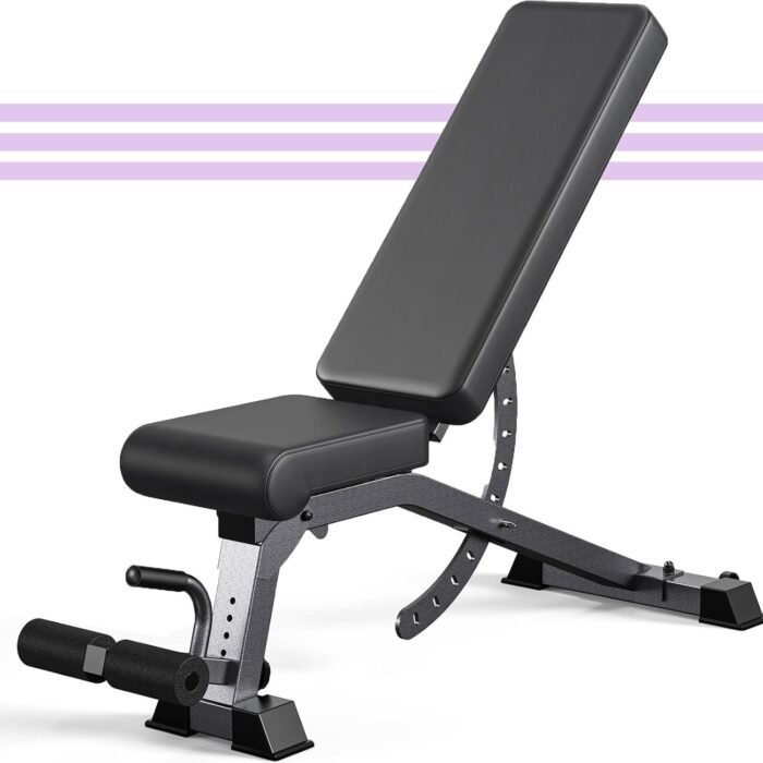 Adjustable Weight Bench, 1200LB Heavy Duty Workout Bench for Home Gym, Commercial Incline-Flat-Decline Bench Press for Full Body Fitness, 4 Suitable Leg Rest Gears with Fully Upright Backrest - Image 2