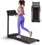 Foldable Treadmill with Handles Treadmills for Home Small Spaces 3HP Folding Treadmills Walking Pad Treadmill with Handle Bar Quiet Walking Machine, 300LBS Capacity, Portable Small Home Gym (Black) - Image 2