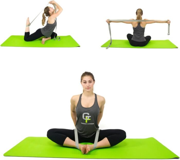 Gradient Fitness Yoga Strap, Friction-Less Easy-Feed Buckle, Super Soft Cotton/Polyester Blend Webbing, Free eGuide. (8 Feet) - Image 7