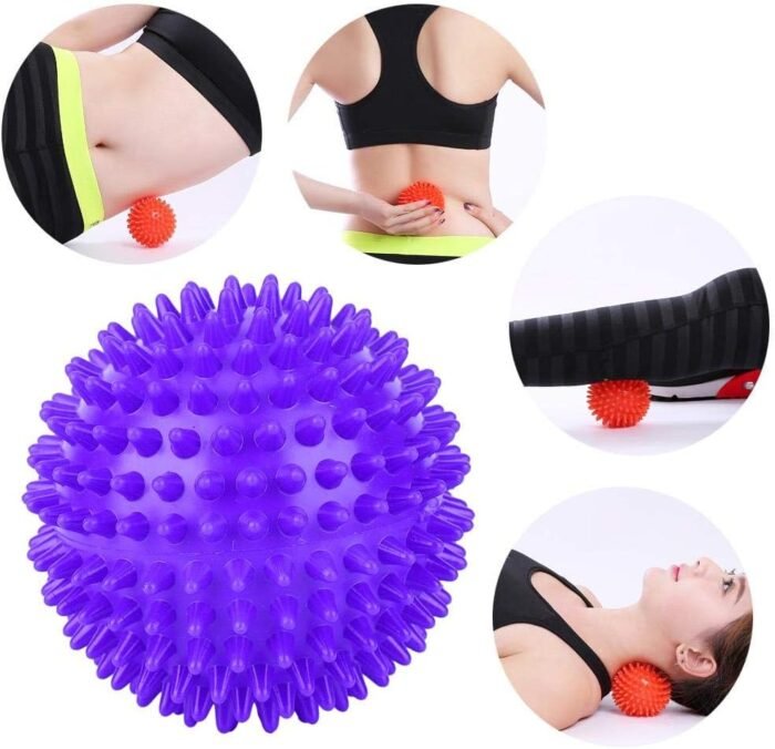 ZJchao Spiky Massage Balls, 7.5cm/9cm Muscle Soreness Massager Ball, Spiky for Deep Tissue Back Massage, Rubber Balls for Pain Relief & Plantar Fasciitis(5#) - Image 5