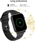 Smart Watch Sports Pedometer Fitness Tracker, Bluetooth Call Heart Rate/Blood Oxygen/Sleep Monitor, 100 Sports Modes Waterproof for iOS Android Men's Women's Smart Watch (Black) - Image 7