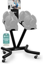 Lifepro Adjustable Dumbbell Stand Rack - Compatible with PowerFlow Plus, PowerUp Plus, and for More Brands- Phone Holder, featured Castors - Home Gym Storage and Convenient Strength Training - Image 2