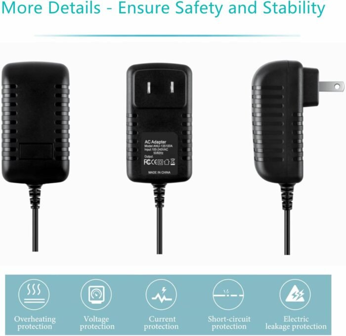 Replacement 12.6V AC Adapter Charger Compatible with HeaDot MG001 Massage Gun Deep Tissue Hand Held Massager Power Supply Cord Mains PSU - Image 3