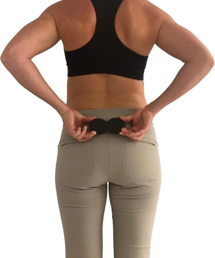 BAlign® Bowtie, Patented Half-Peanut Massage Ball, Back Pain Relief, McKenzie Method Device, Doctor-Designed Therapy Tool for Spine Alignment, Pelvic Alignment, Spine Mobility (Black) - Image 3