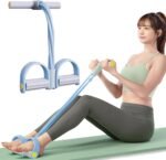 Foot Pedal Resistance Band,6-Tube Pedal Puller Resistance Rope,Yoga Elastic Exercise Bands, for Women Jump Fitness, Abdomen/Arm Weight/Waist/Leg Stretching Slimming Training - Image 2