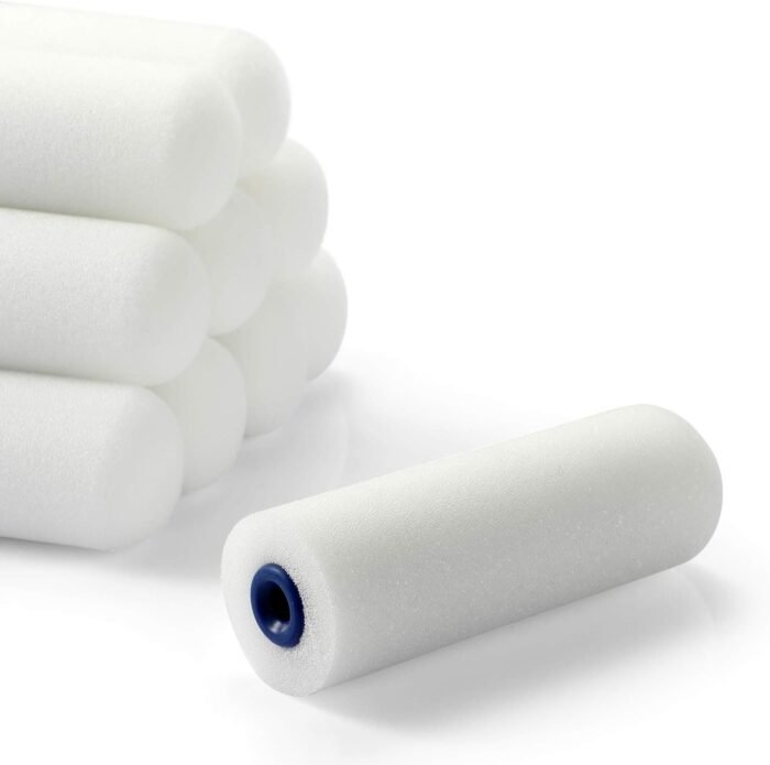 Foam Paint Roller,4-Inch Mini Paint Roller Cover Refills, Small Roller Nap, Foam-Covered Ends, High-Density Foam Covers for Roller Frame and Paint Roller Kit, Pack of 11 - Image 4