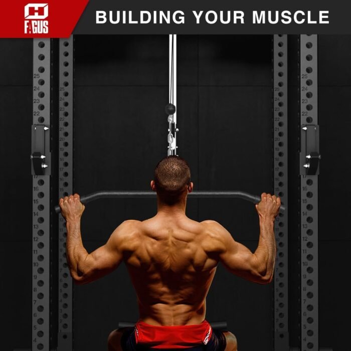 LAT Pull Down Attachment for 3"x3" Power Cage, 2000lbs Multi-Function Power Rack, Commercial Squat Rack for Home Gym Free Weight with Attachment Set - Image 8