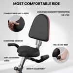 Exercise Bike Stationary Bike Folding Exercise Bike with 10 Level Adjustable Magentic Resistance Support Back Pad and Phone/Tablet Holder Arm Resistance Band Pulse Sensor LCD Monitor for Home Workout 265 LB Capacity - Image 5