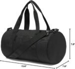 Small Gym Bag Duffel Bag for Women Men Fitness Sports Bag Workout Adjustable Detachable Shoulder Strap Lightweight Carry on Travel Duffle Bag (Black, 15" / Mini / 12L) - Image 9