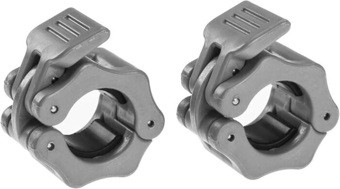 Barbell Clamps 1 inch, Exercise Collars 1"(25mm) Quick Release Pair of Locking Collar Clips for Workout Weightlifting Fitness Training (Gray) - Image 2