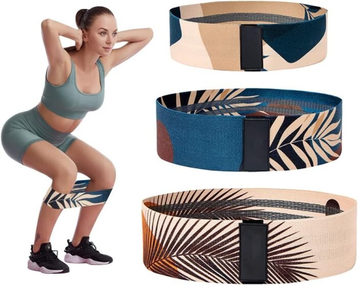 Resistance Bands for Legs and Butt,Non-Slip Workout Loop Bands, Resistance Bands for Workout Equipment with 3 Resistance Levels- Made of Premium Elastic Fabric - Image 2
