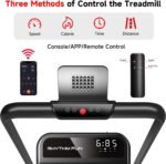 RHYTHM FUN Incline Foldable Treadmill, Walking Pad Treadmill with Incline, 300 lbs Portable Treadmills with Handles for Home Office Use, Under Desk Compact Walking Pad - Image 7