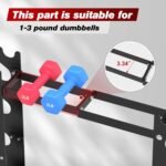 Dumbbell Rack Stand Only, Weight Rack for Dumbbells Strength Training Dumbbell Racks Red and Black 5 Tier 450LBS Capacity Weight Rack for Home Gym Weight Storage Organizer Racks, Suitable for 8-30 LBS - Image 3