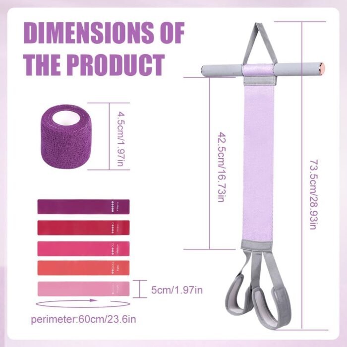 Fabric Resistance Band with Handles – Non-Slip Pedal Puller for Sit Ups & Full Body Strength Training, Portable Stretch Bands for Leg, Arm & Core, Workout Equipment for Women - Image 4