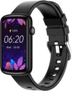 Fitness Watches for Women, LYNN2 Fitness Tracker with Heart Rate Monitor Blood Oxygen/Sleep Tracker Pedometer, Slim Step Tracker Watch for iOS/Android Phones Waterproof (Black) - Image 2