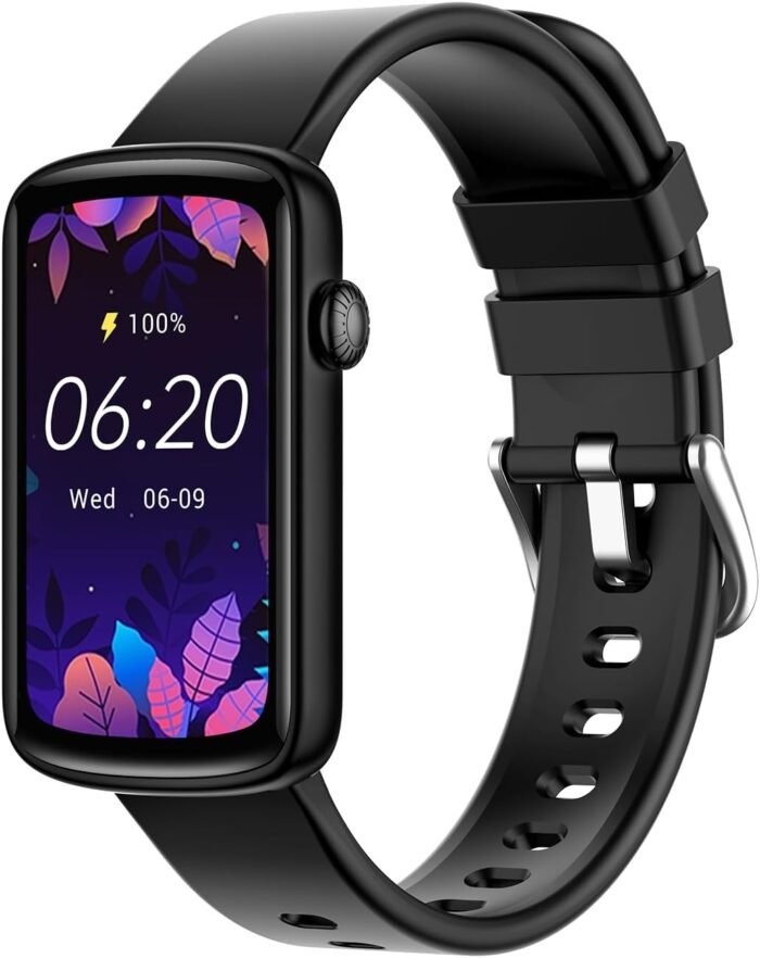 Fitness Watches for Women, LYNN2 Fitness Tracker with Heart Rate Monitor Blood Oxygen/Sleep Tracker Pedometer, Slim Step Tracker Watch for iOS/Android Phones Waterproof (Black) - Image 2