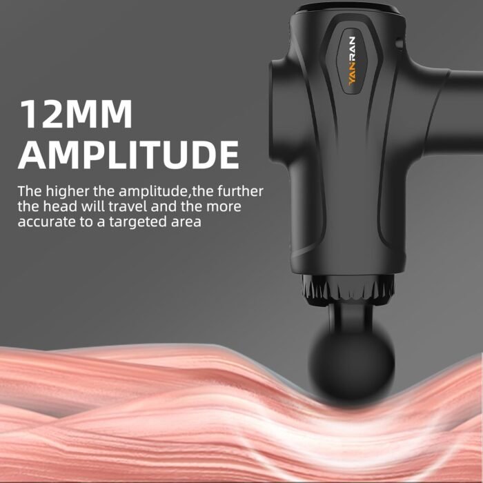 Deep Tissue Massage Gun Portable, Percussion Massage Gun with 7 Levels & 6 Massage Heads, Electric Massager for Muscles Pain Relief, Gifts for Men Women Athletes for Sports and Relaxation - Image 4
