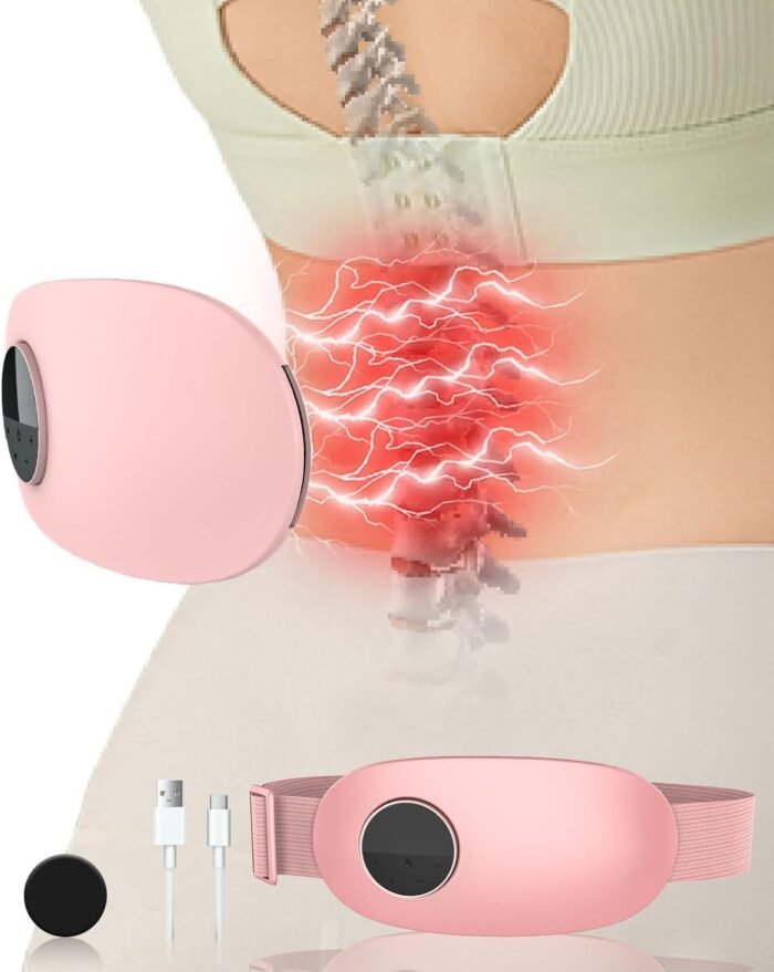 Back Massager with Heat-Heating Pad for Back Pain Relief,Lower Back Massager Abdominal Belly Massagers with 6 Massage,16 Intensity&3 Heated,Cordless Personal Travel Wrap Belt Gifts for Men and Women - Image 2