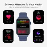 Smart Watch Sports Pedometer Fitness Tracker, Bluetooth Call Heart Rate/Blood Oxygen/Sleep Monitor, 100 Sports Modes Waterproof for iOS Android Men's Women's Smart Watch (Black) - Image 9