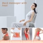 Rechargeable Back Massager for Chair, Back Pillow Support with Heat, Shiatsu Neck Massager for Pain Relief Deep Tissue, Lumbar Pillow Cordless with Remote Control (Car Adapter Included) - Image 4