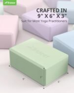 Trideer Yoga Blocks 2 Pack, Soft Non-Slip Surface Premium Foam Blocks, Supportive, Lightweight, Odor Resistant, Yoga Accessories for Pilates Meditation General Fitness Stretching Toning - Image 9