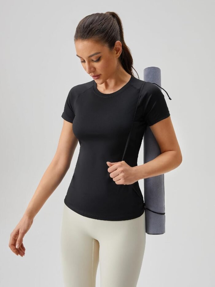 TAISIM Women's Quick Dry Workout T-Shirts Moisture Wicking Athletic Top for Gym,Yoga, Running - Image 3