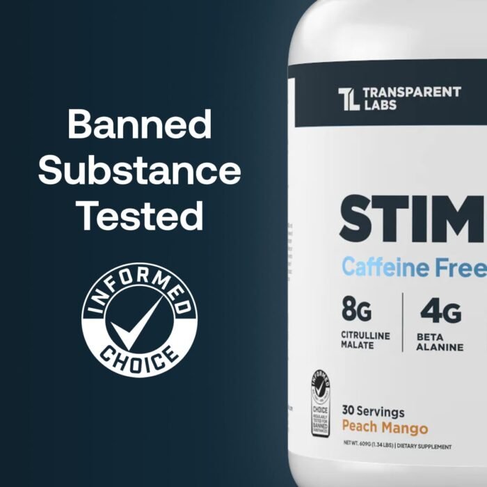 Transparent Labs Stim-Free Pre-Workout - Caffeine & Stim Free Pre Workout Powder for Men and Women with Beta Alanine Powder, Citrulline Malate, & elevATP - 30 Servings, Tropical Punch - Image 3