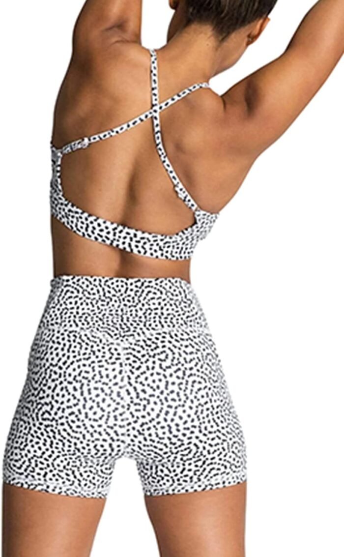 IMEKIS Women's Workout Sets 2 Piece Yoga Outfit High Waisted Biker Shorts Leggings Sports Bra Gym Fitness Clothes Tracksuit - Image 3